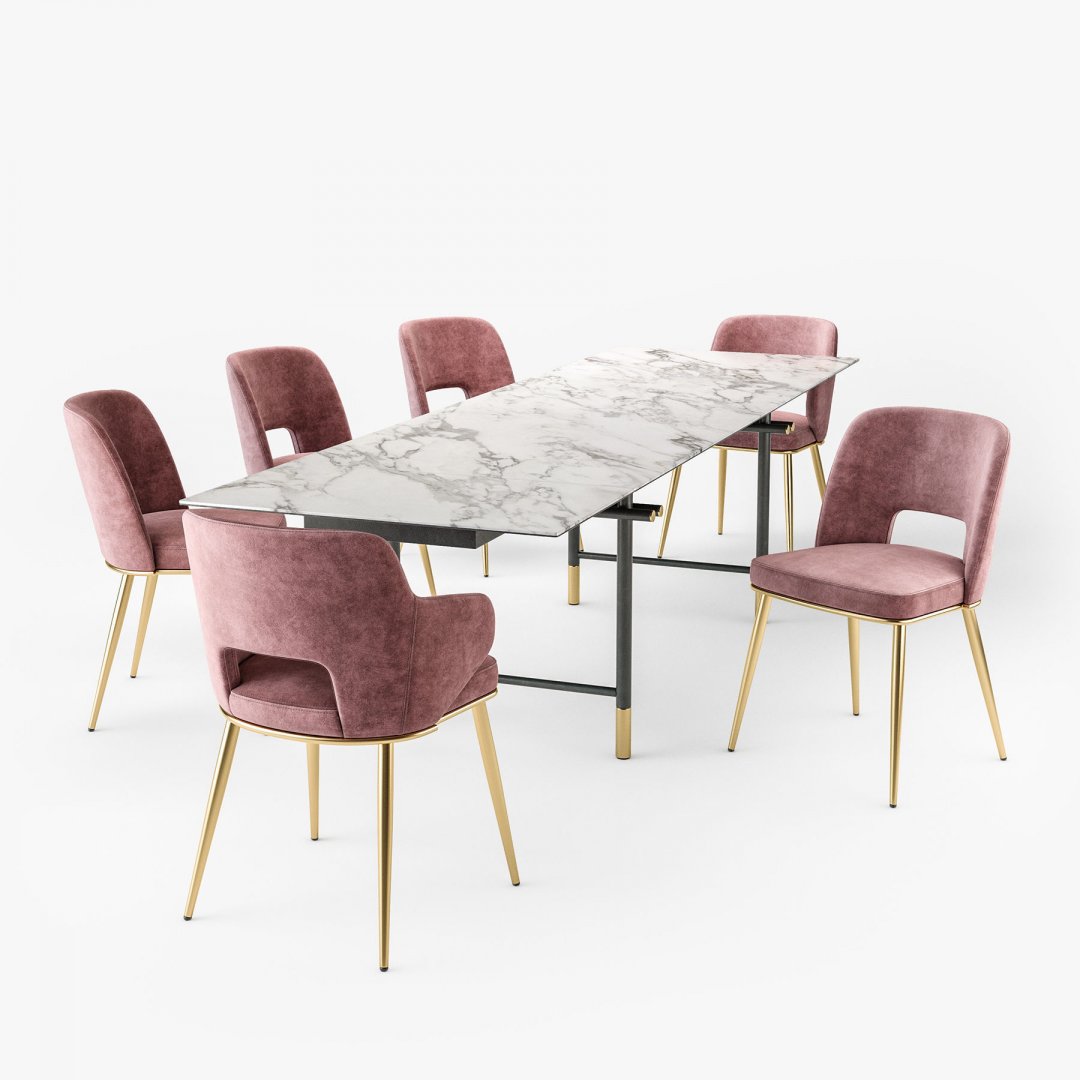 Table en Granit Metal
