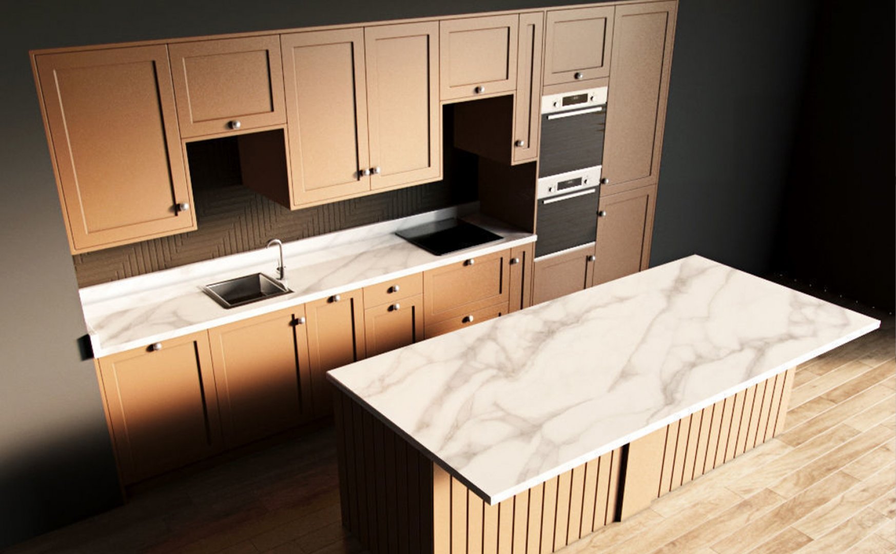 Cuisine en Granit Blanc