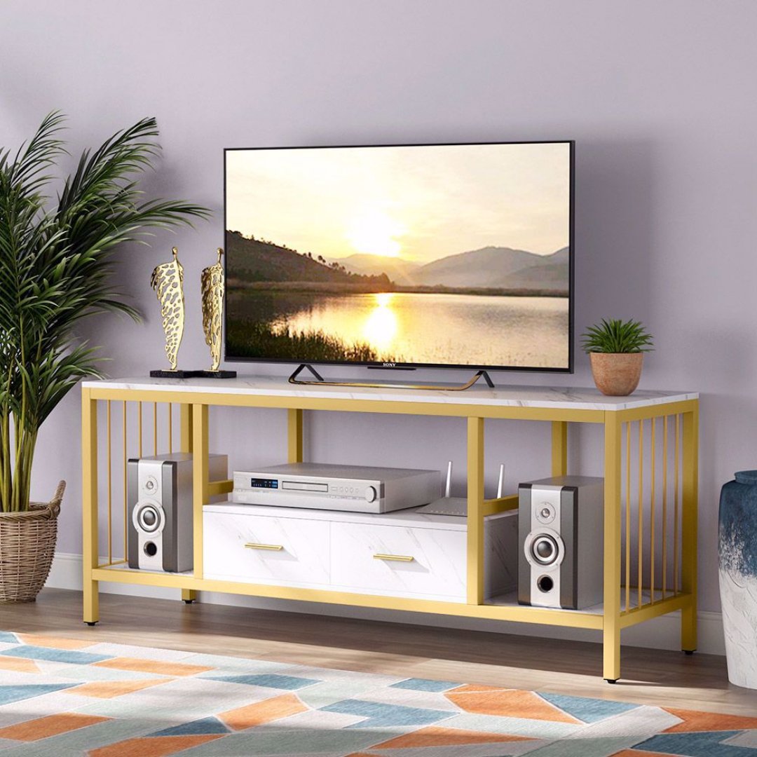 Meuble TV Metal Marbre